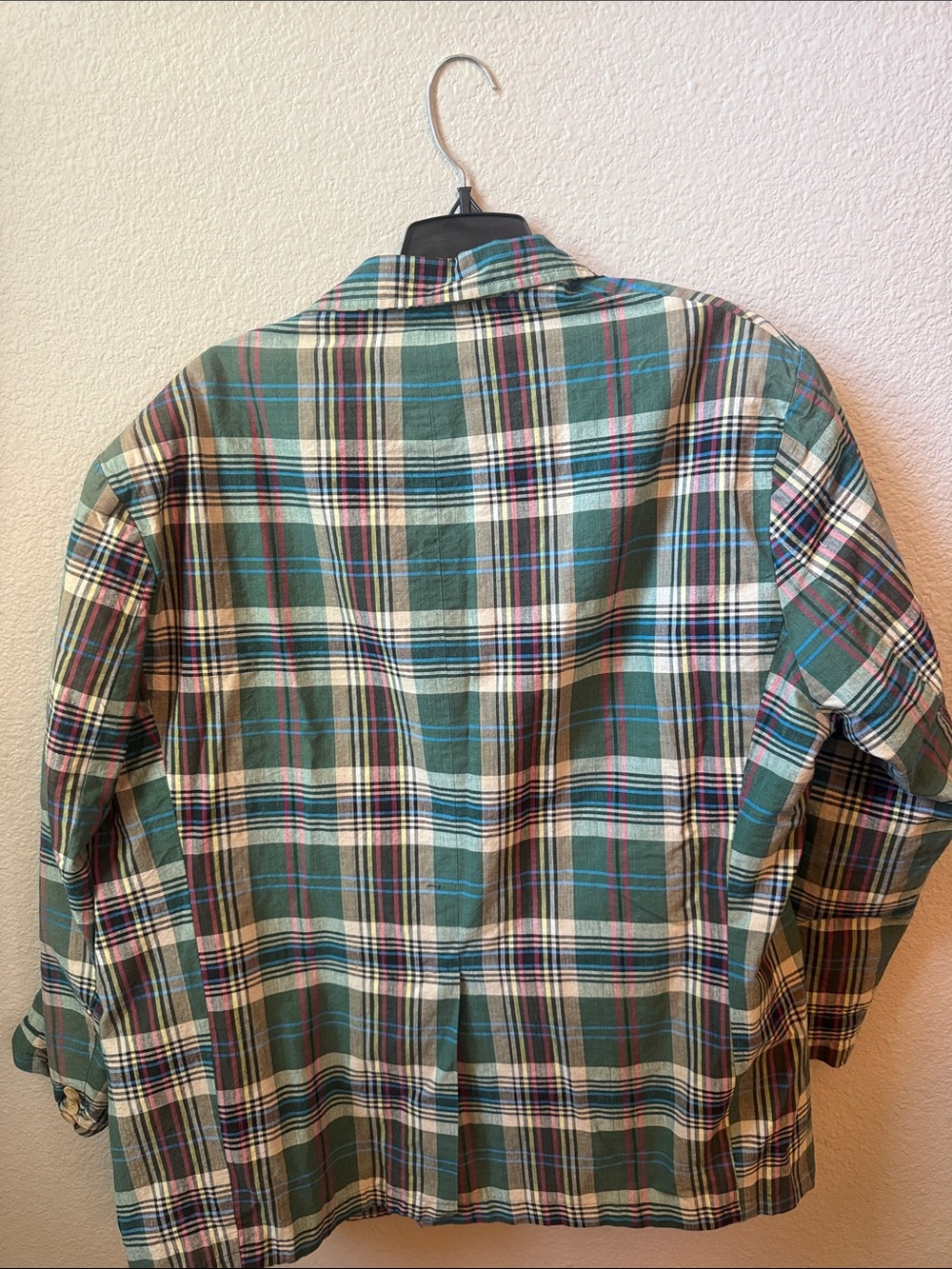 XL Vintage James River Traders Green Plaid Men's Sports Coat Blazer Jacket - Picture 9 of 11